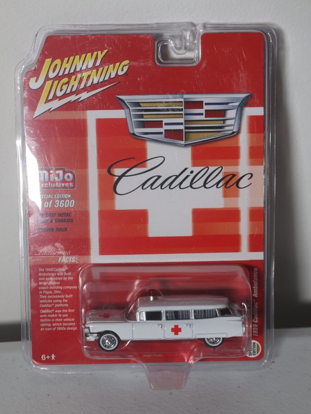 Johnny Lightning MiJo Exclusive 1959 Cadillac Ambulance 1:64 Diecast 1 of 3600